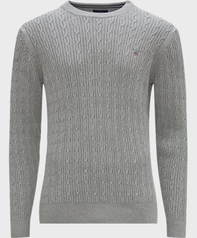 Gant Knitwear COTTON CABLE C-NECK 8030114 AW22 Grey